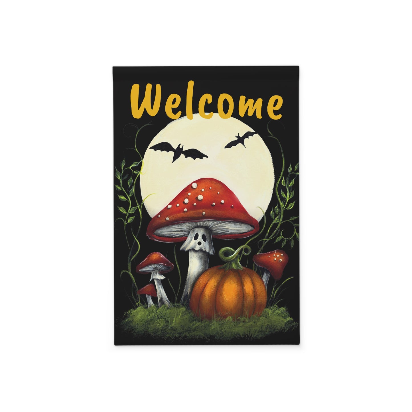 Welcome Fall Garden Banner, Outdoor Decor, Seasonal Garden Flag, Autumn Yard Sign, Pumpkin Welcome Sign, Thanksgiving Decoration
